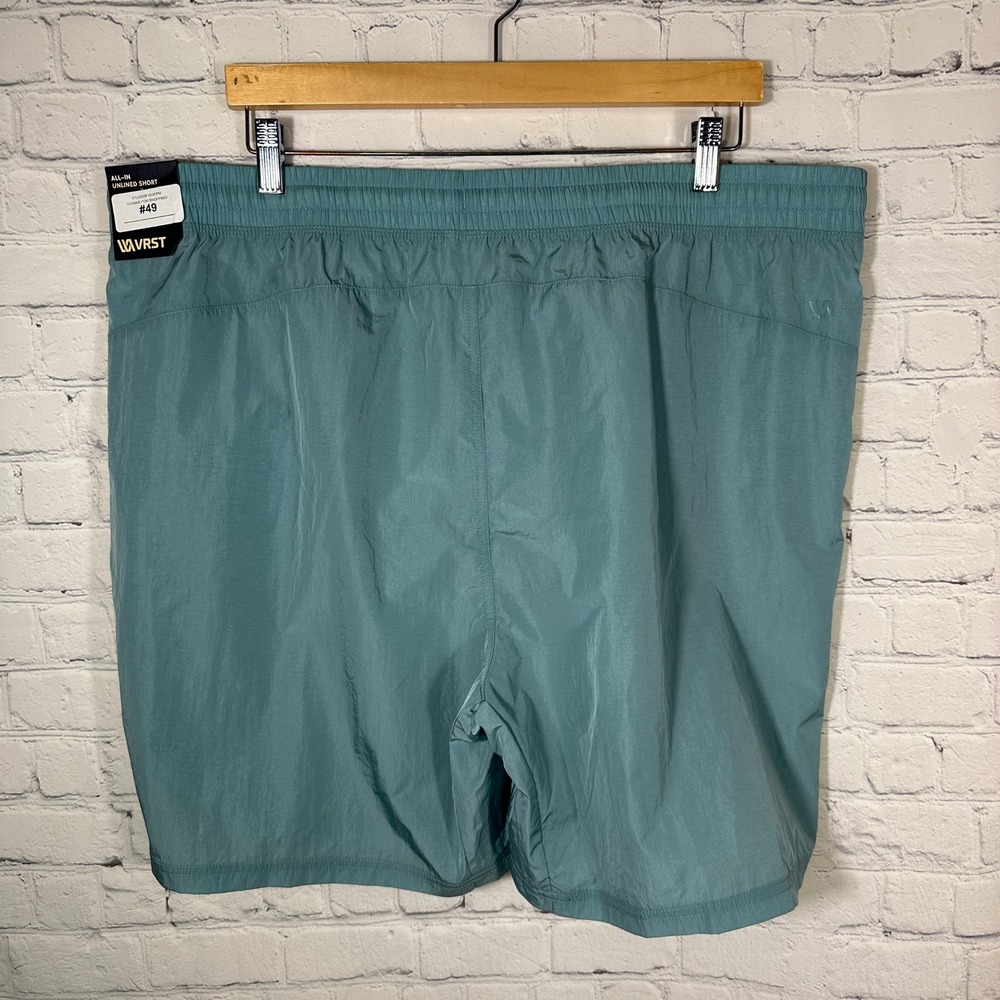 VRST Mens All-In Unlined Short XXL Teal‎ Blue Nylon Athletic Gym Shorts NEW